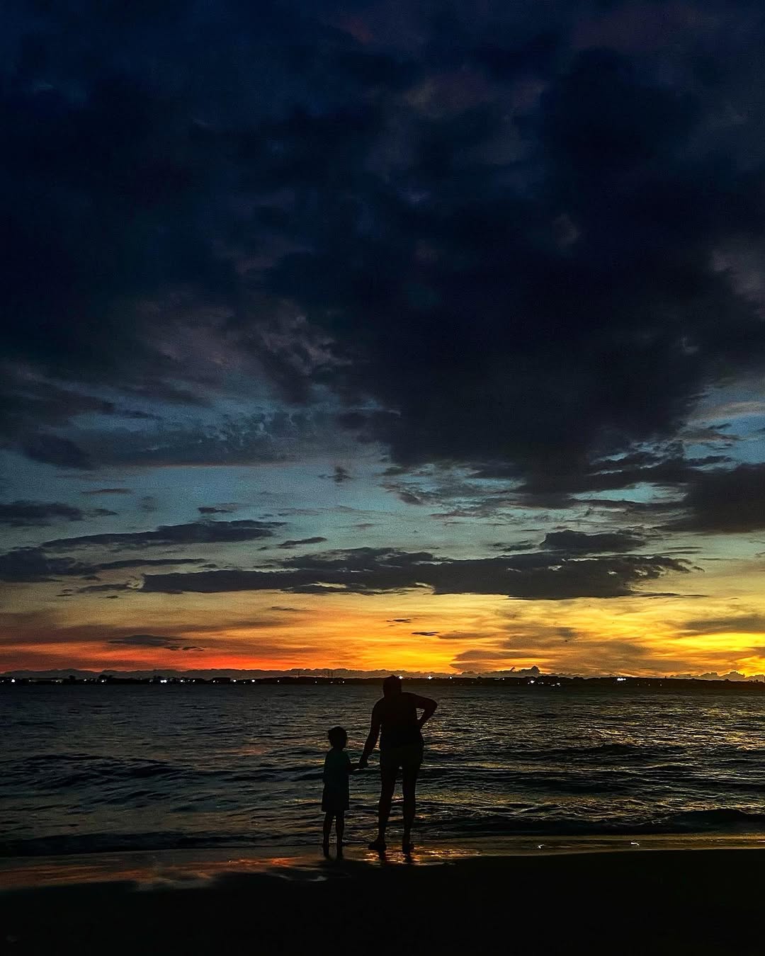 Picture-perfect end of day at the back beach
